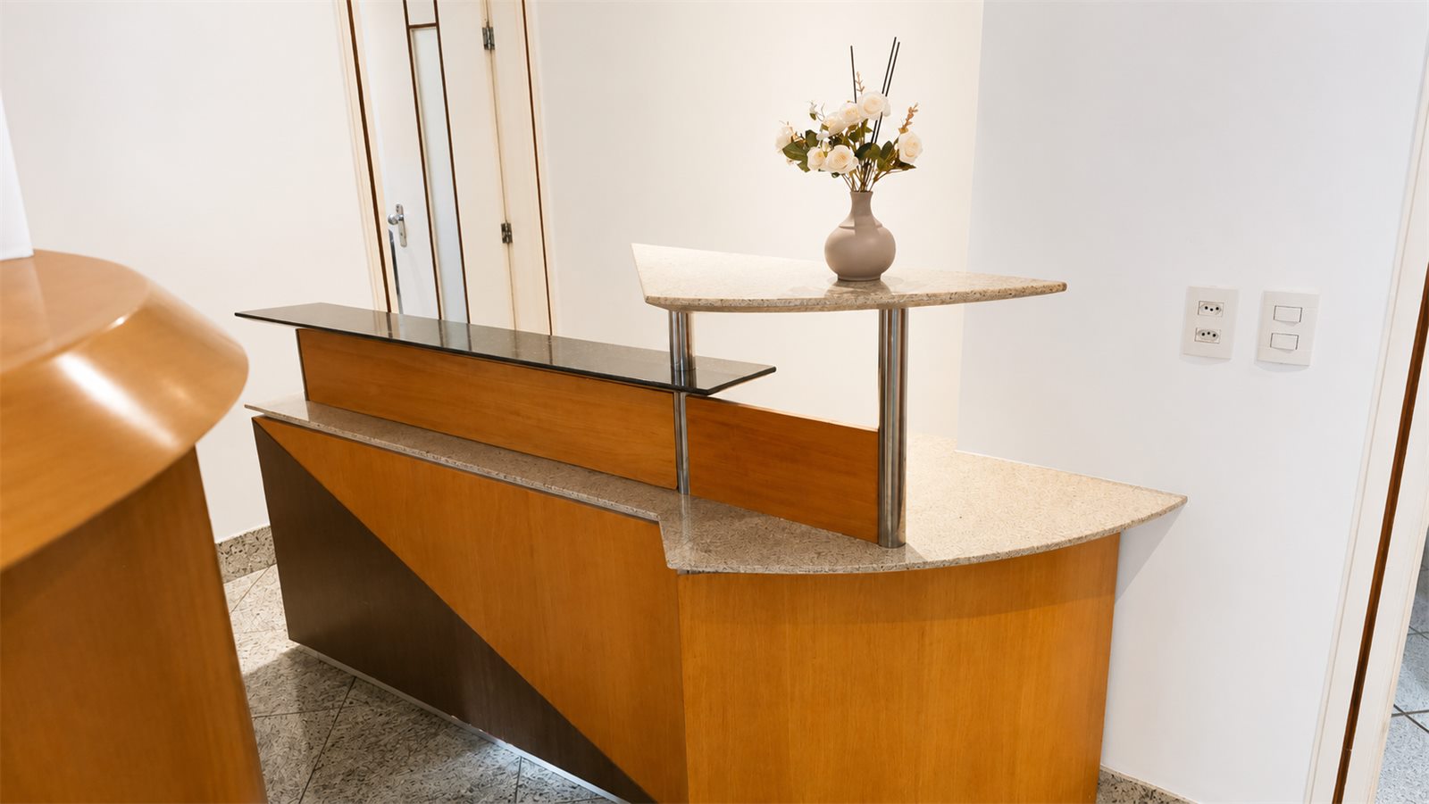 Balcão de atendimento da recepção