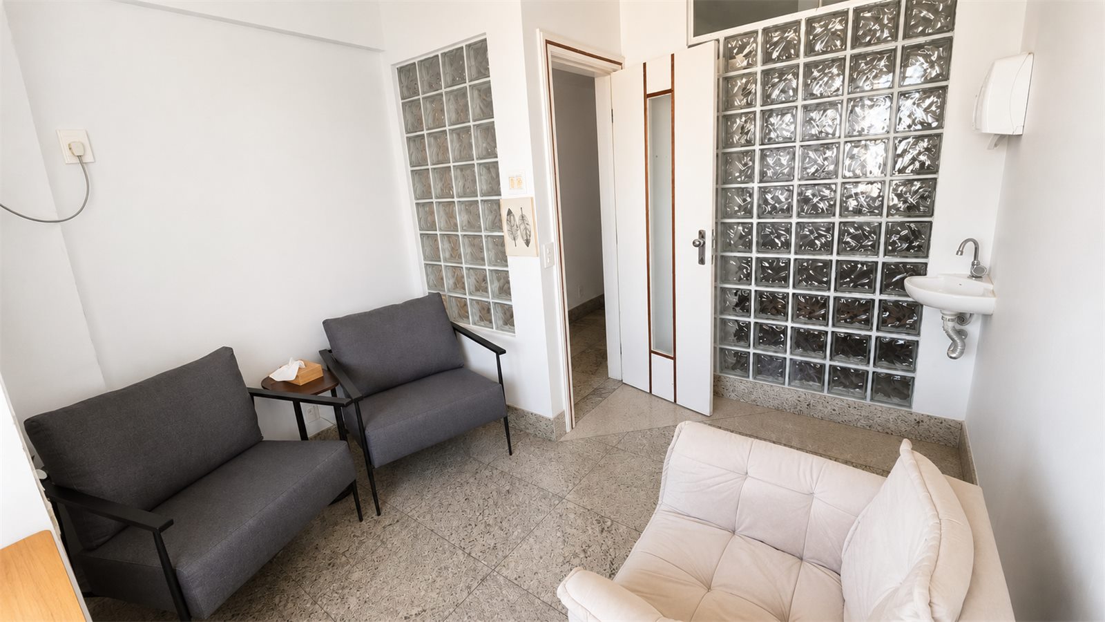 Sala de espera da clínica